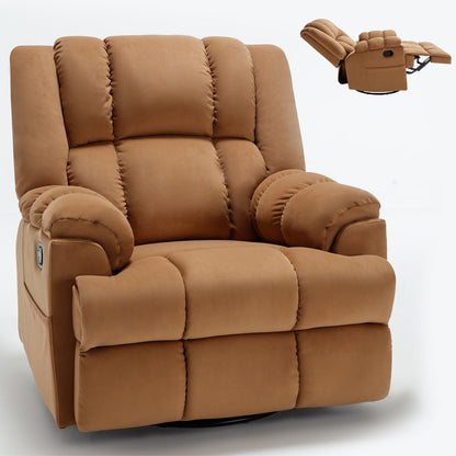 Manual Recliner Chair with Rocker and Swivel