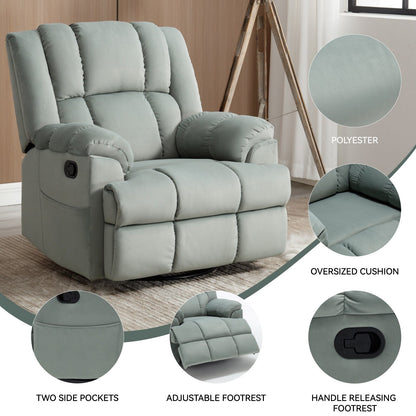 Manual Recliner Chair with Rocker and Swivel