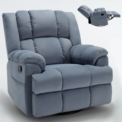 Manual Recliner Chair with Rocker and Swivel