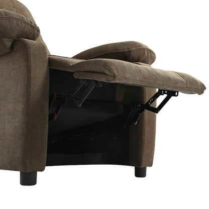Manual Recliner with Heated Massage, Sturdy Fabric Upholstery, and Portable Design for Living Room Use