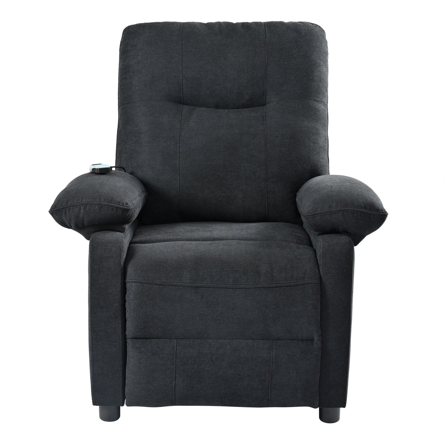 Manual Recliner with Heated Massage, Sturdy Fabric Upholstery, and Portable Design for Living Room Use