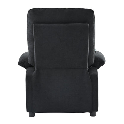 Manual Recliner with Heated Massage, Sturdy Fabric Upholstery, and Portable Design for Living Room Use