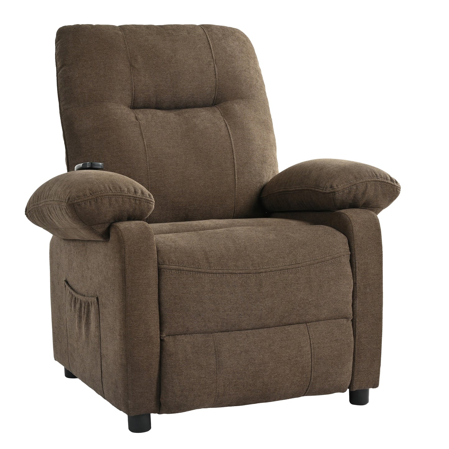 Manual Recliner with Heated Massage, Sturdy Fabric Upholstery, and Portable Design for Living Room Use