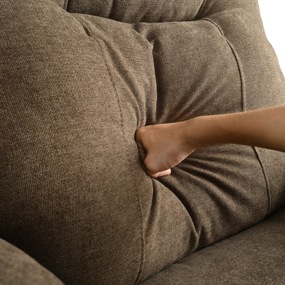 Manual Recliner with Heated Massage, Sturdy Fabric Upholstery, and Portable Design for Living Room Use