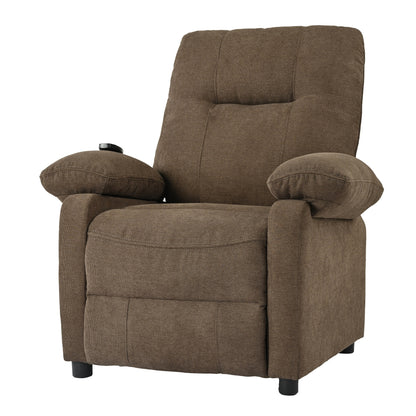 Manual Recliner with Heated Massage, Sturdy Fabric Upholstery, and Portable Design for Living Room Use