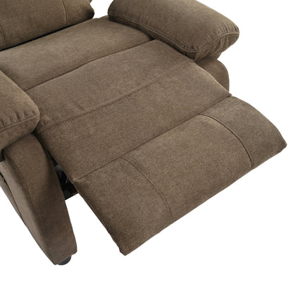Manual Recliner with Massage and Heating, Sturdy Solid Wood Frame, and Comfortable Fabric Upholstery