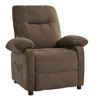 Manual Recliner with Massage and Heating, Sturdy Solid Wood Frame, and Comfortable Fabric Upholstery