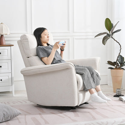 Manual Rocker Recliner Chair For Adults,Manual Rocking Glider Recliner,Fabric Nursery Chair,Single Sofa Recliner,Wide Armrests