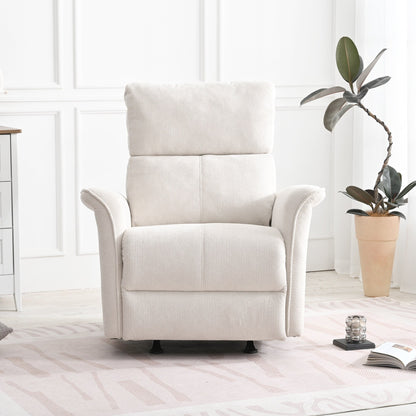 Manual Rocker Recliner Chair For Adults,Manual Rocking Glider Recliner,Fabric Nursery Chair,Single Sofa Recliner,Wide Armrests