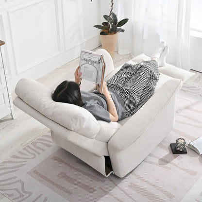 Manual Rocker Recliner Chair For Adults,Manual Rocking Glider Recliner,Fabric Nursery Chair,Single Sofa Recliner,Wide Armrests