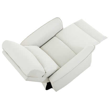 Manual Rocker Recliner Chair For Adults,Manual Rocking Glider Recliner,Fabric Nursery Chair,Single Sofa Recliner,Wide Armrests