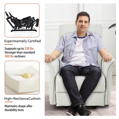 Manual Rocker Recliner Chair For Adults,Manual Rocking Glider Recliner,Fabric Nursery Chair,Single Sofa Recliner,Wide Armrests