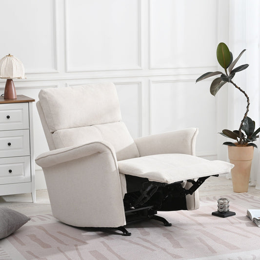 Manual Rocker Recliner Chair for Adults,Manual Rocking Glider Recliner for Small Spaces,Fabric Nursery Chair
