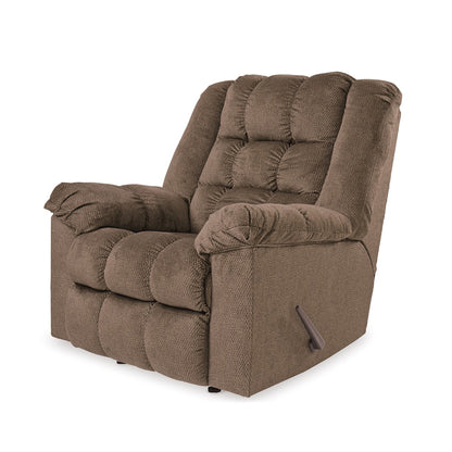 Manual Rocker Recliner Chair, Heat and Massage Function, Autumn Brown