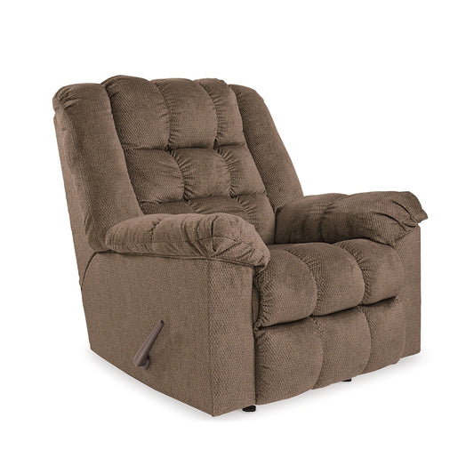Manual Rocker Recliner Chair, Heat and Massage Function, Autumn Brown