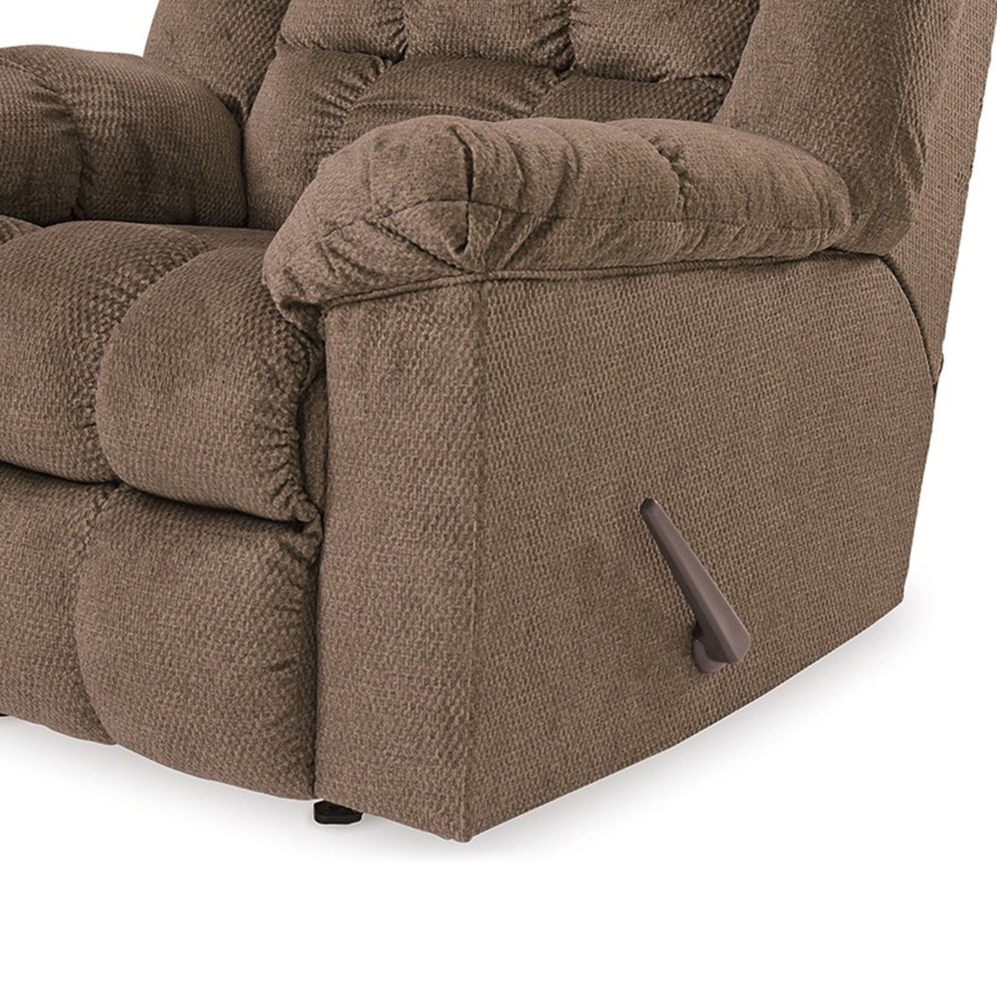 Manual Rocker Recliner Chair, Heat and Massage Function, Autumn Brown
