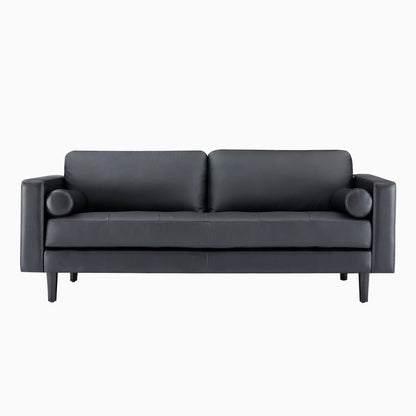 Genuine Mid-Century Leather Sofa Couch for Living Room Luxury Couch Sofa Furniture for Home Office Bedroom