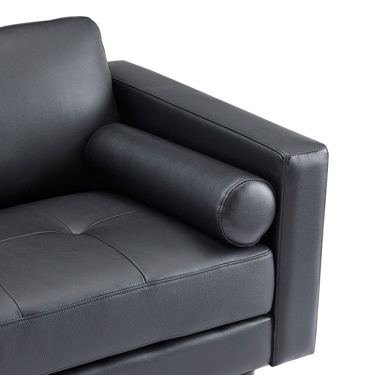 Genuine Mid-Century Leather Sofa Couch for Living Room Luxury Couch Sofa Furniture for Home Office Bedroom