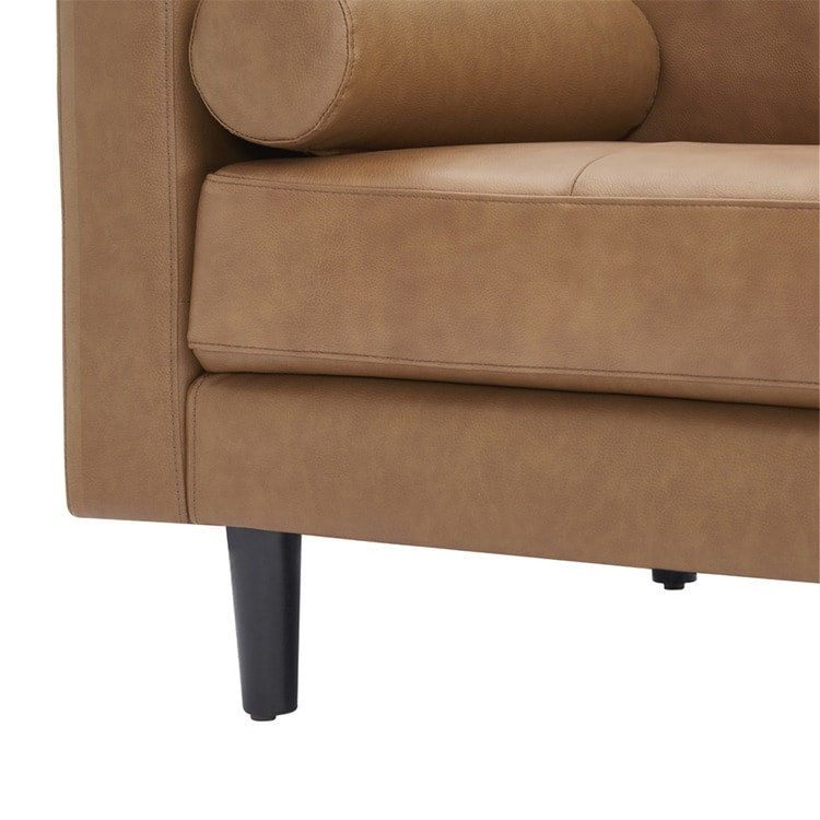 Genuine Mid-Century Leather Sofa Couch for Living Room Luxury Couch Sofa Furniture for Home Office Bedroom
