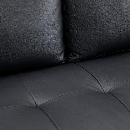 Genuine Mid-Century Leather Sofa Couch for Living Room Luxury Couch Sofa Furniture for Home Office Bedroom