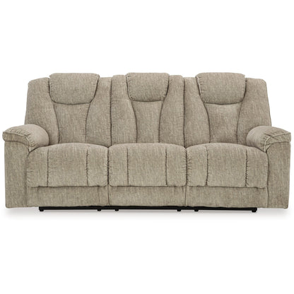Marsh Power Reclining Sofa, Adjustable Headrest, LED, Beige, 86 Inch