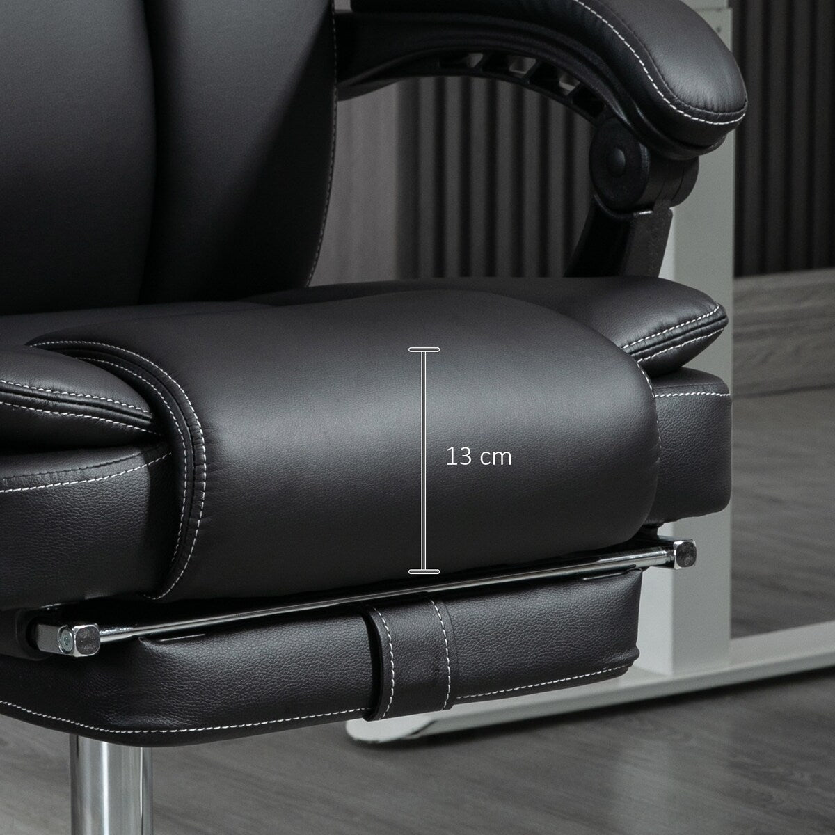 Massage Office Chair with 6 Vibration Points, Heated Reclining Computer Chair,Swivel Chair with Adjustable Height and Footrest