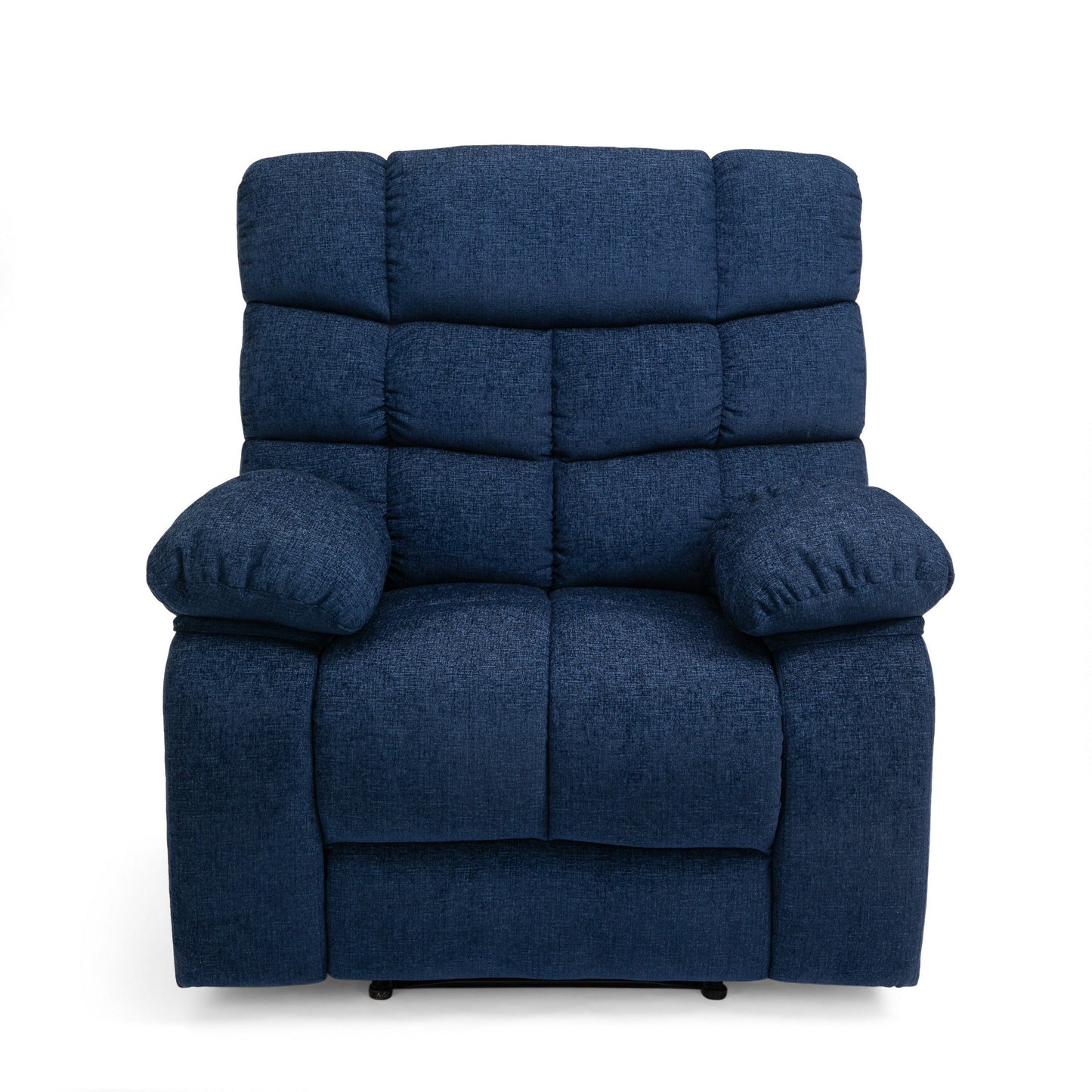 Massage Recliner Chair with 5 Modes, Adjustable, Pillowed Navy Blue