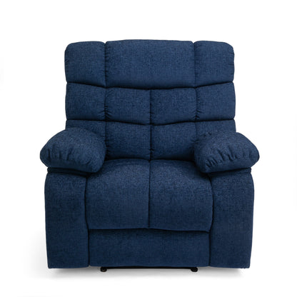 Massage Recliner Chair with 5 Modes, Adjustable, Pillowed Navy Blue