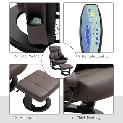 Massage Recliner Chair with Ottoman