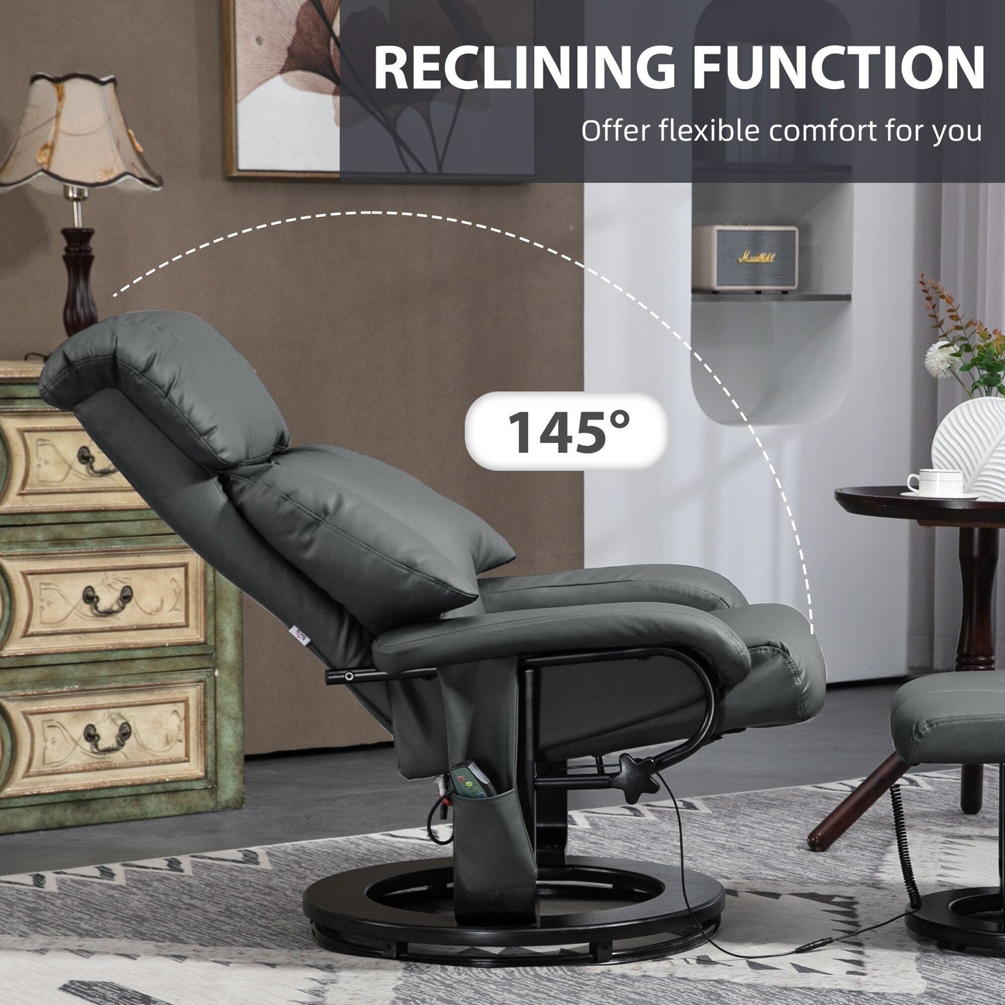 Massage Recliner Chair with Ottoman