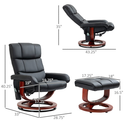 Massage Recliner Chair with Ottoman