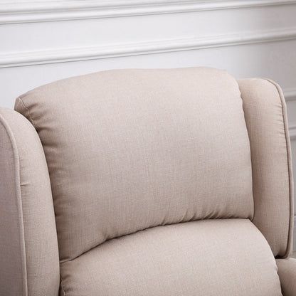Massage Recliner Sofa with Heating, Adjustable Backrest, Wired Remote Control and Side Pocket Storage