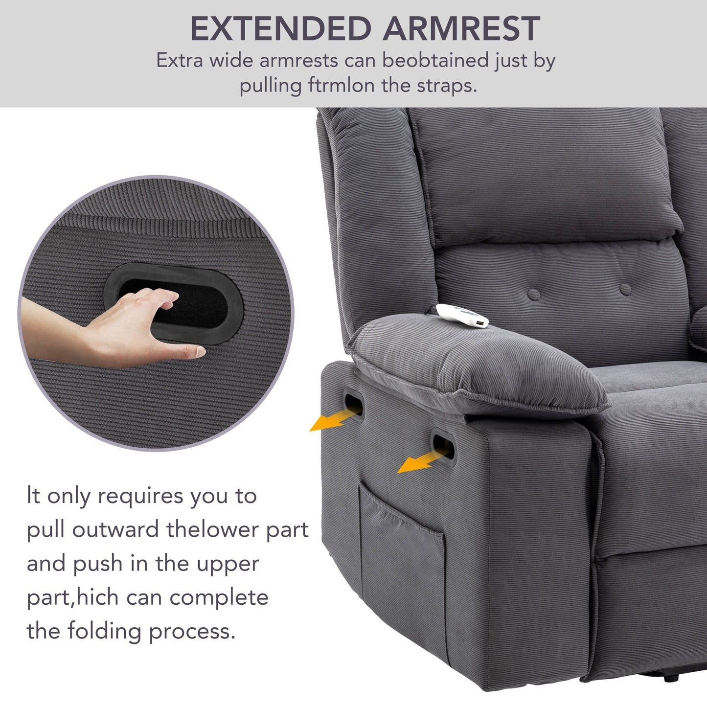 Massage Recliner,Power Lift Chair for Elderly with Adjustable Massage and Heating Function,Recliner Chair