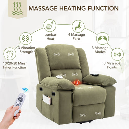 Massage Recliner,Power Lift Chair for Elderly with Adjustable Massage and Heating Function,Recliner Chair