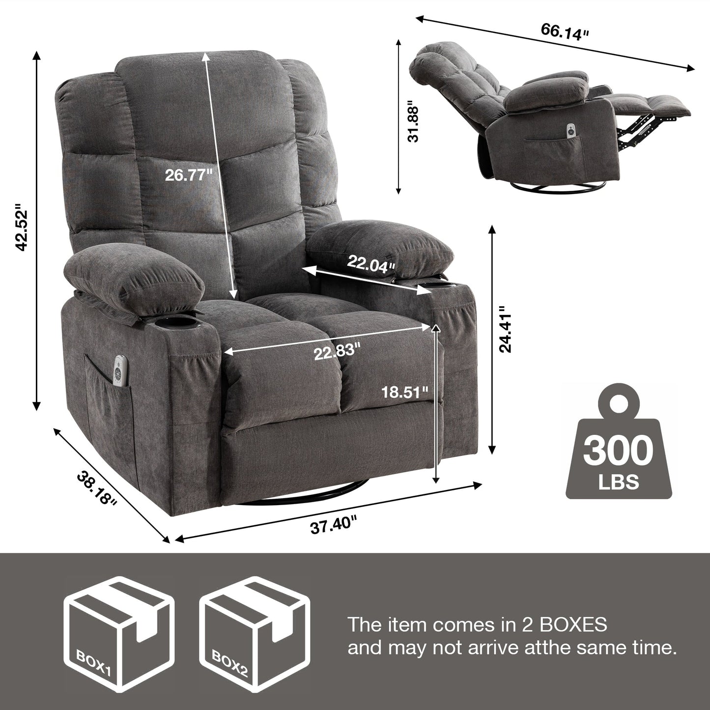 Massage Rocker Recliner Chair Rocking Chairs for Adults