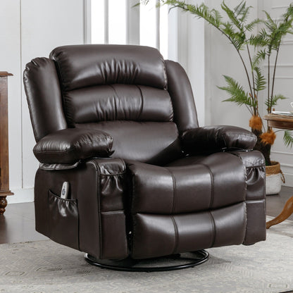 Massage Swivel Rocker Recliner Chair with Vibration Massage