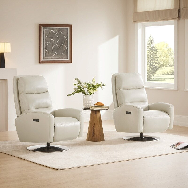 Mateo Dual Motor Power Swivel Recliner Lounge Chair