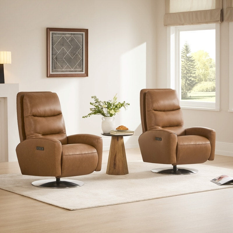 Mateo Dual Motor Power Swivel Recliner Lounge Chair