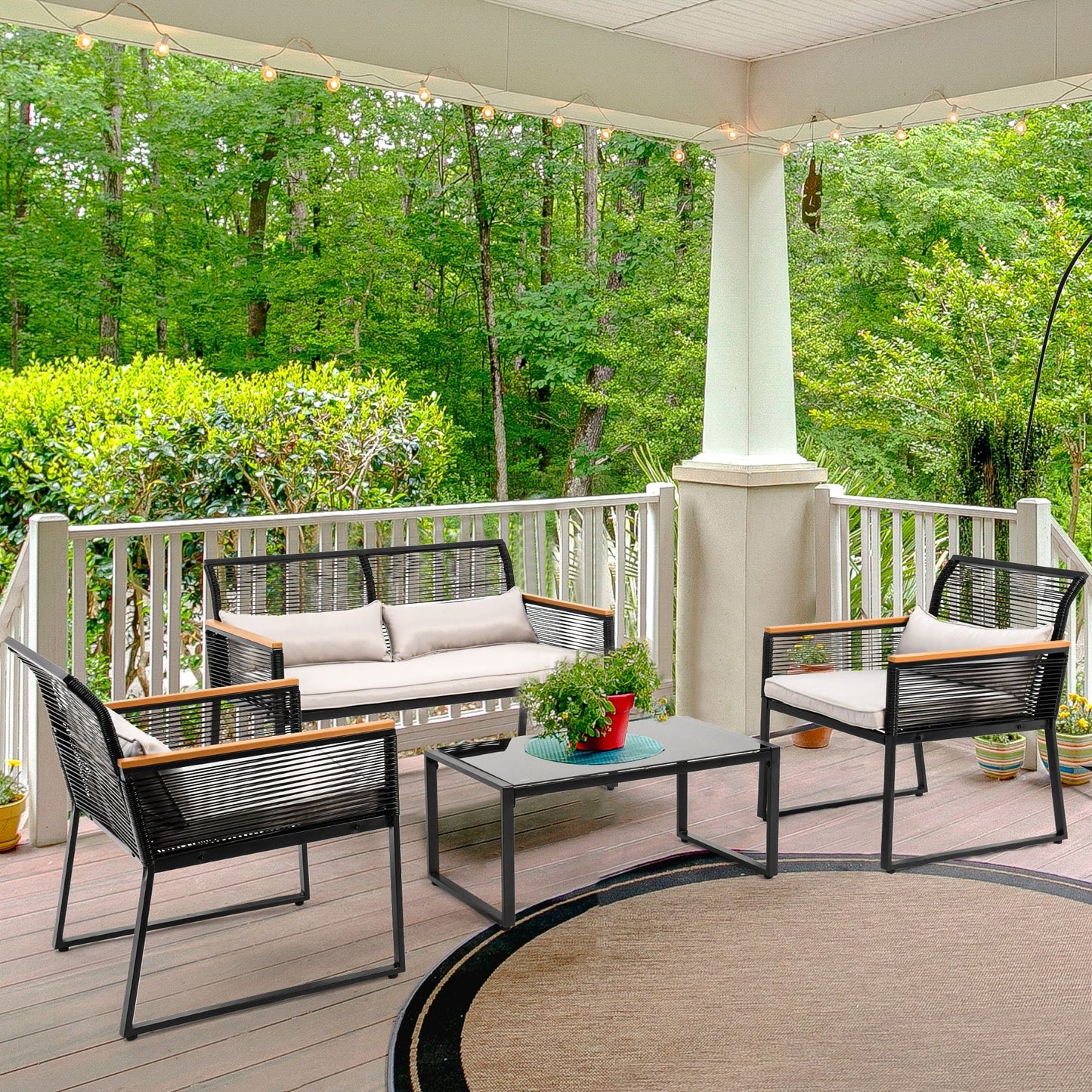 Mcferran 4 - Person Seating Group with Cushions