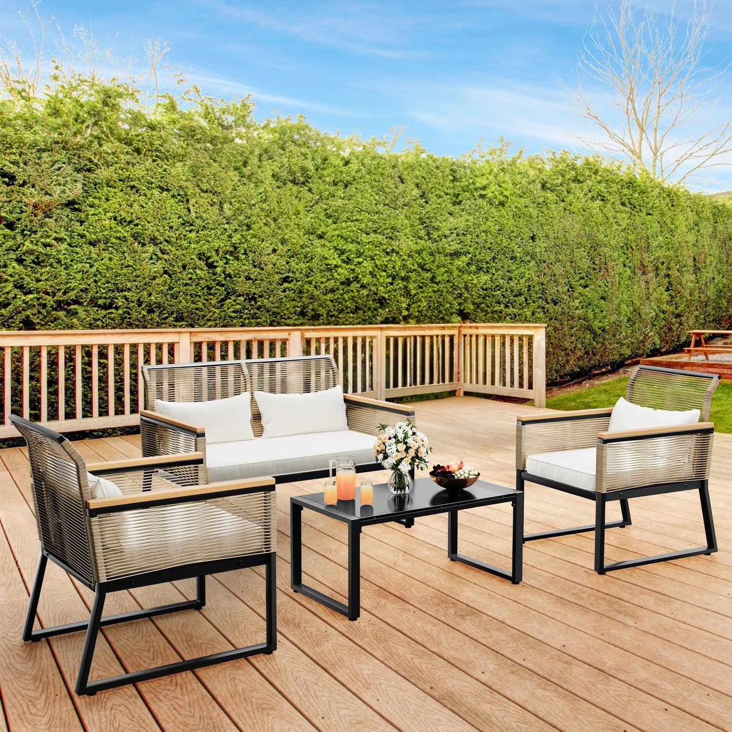Mcferran 4 - Person Seating Group with Cushions
