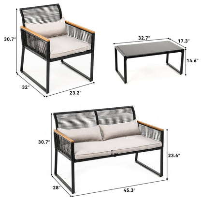 Mcferran 4 - Person Seating Group with Cushions