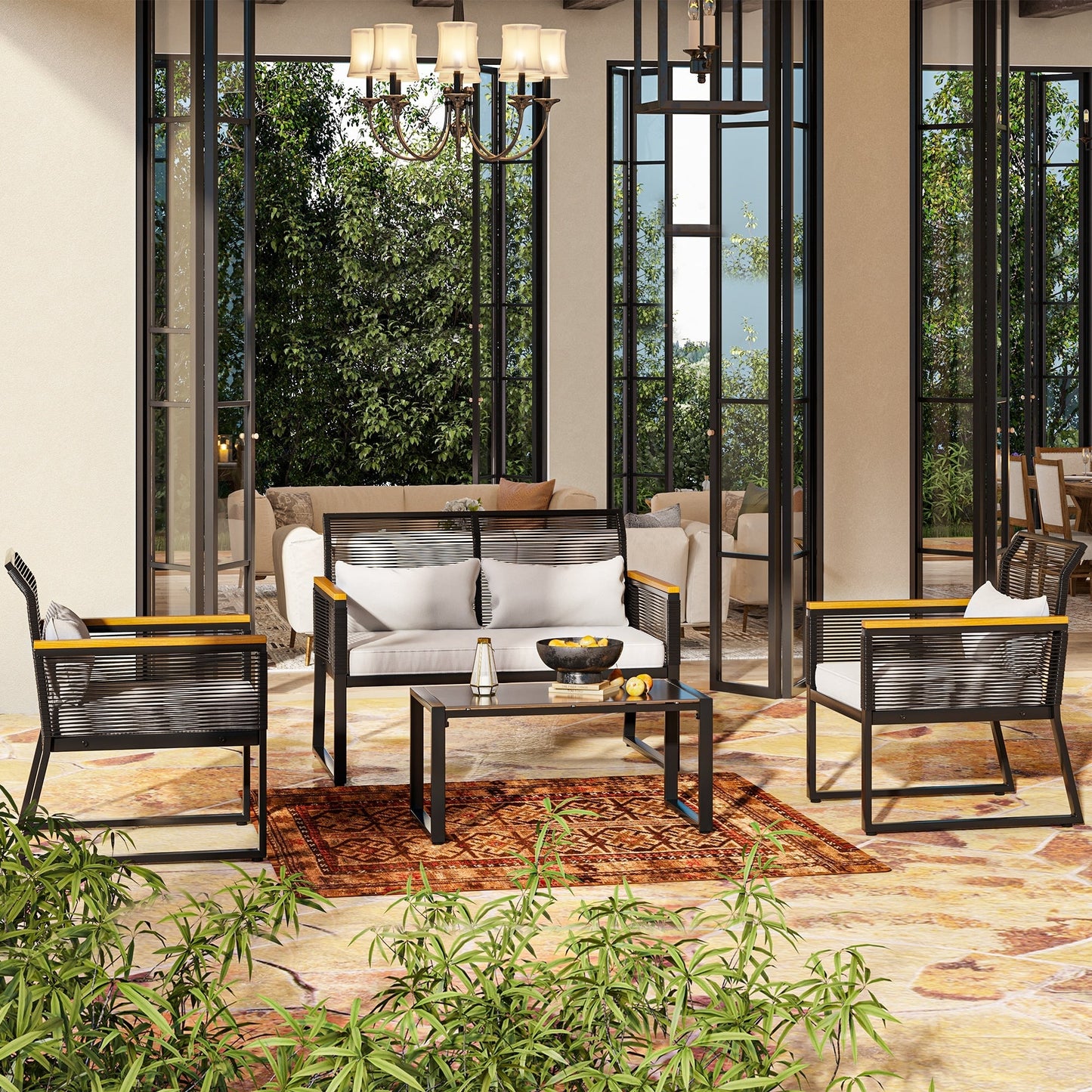 Mcferran 4 - Person Seating Group with Cushions