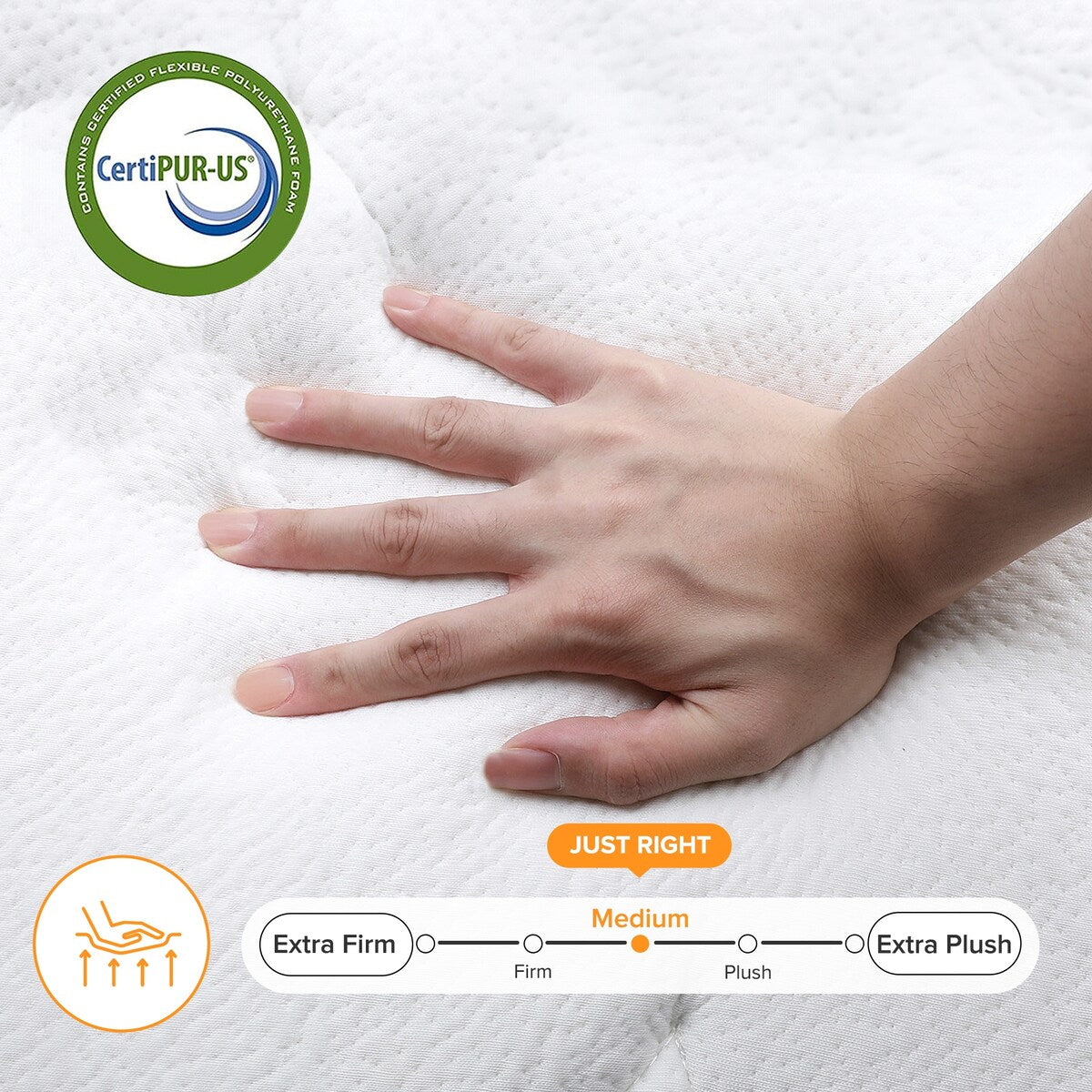 Medium Comfort Level Hybrid Mattress 10 in. Breathable and Cooling Mattress