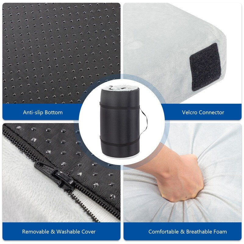 Memory Foam Camping Mattress with Removable Cover & Hangbag