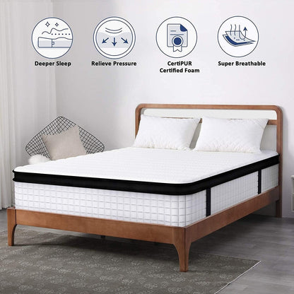 Comfort Support Innerspring Hybird Mattress in a Box, Multiple Sizes