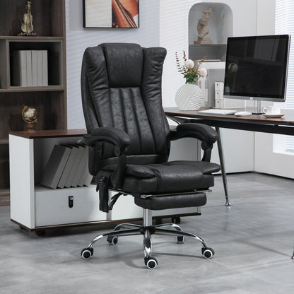 Microfibre 360Â° Swivel Massage Office Recliner with Vibration Massage, Heating, Footrest, Adjustable Height
