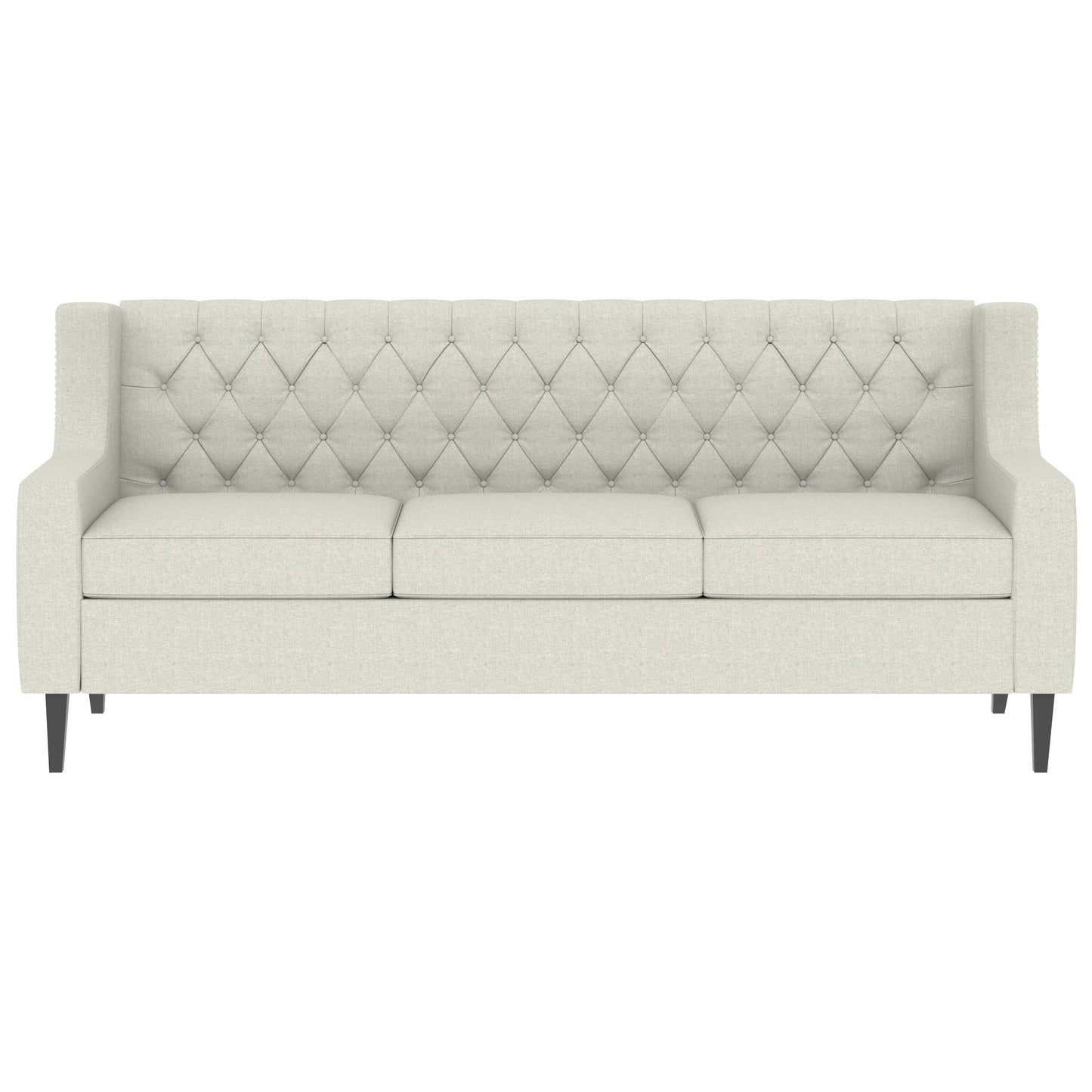 Mid Century Modern 78.75 Polyester 3-seater Sofa with Button Tufted Backrest and Comfy Cushion for Living Room