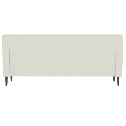 Mid Century Modern 78.75 Polyester 3-seater Sofa with Button Tufted Backrest and Comfy Cushion for Living Room