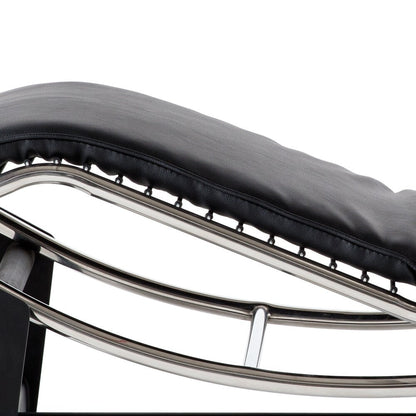Mid Century Modern Accent Leather Chaise Lounge Chair LC-4 Style Adjustable Recliner Replica for Living Room or Office