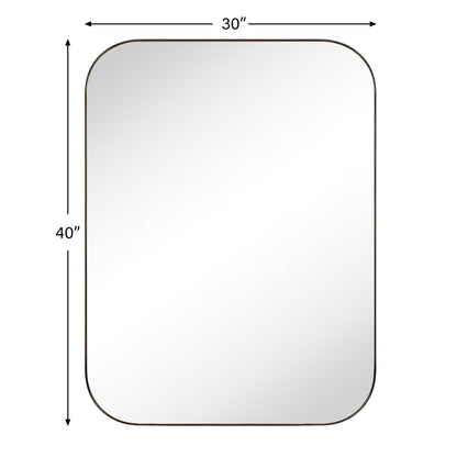 TEHOME Mid-Century Modern Chic Metal Rounded Wall Mirrors